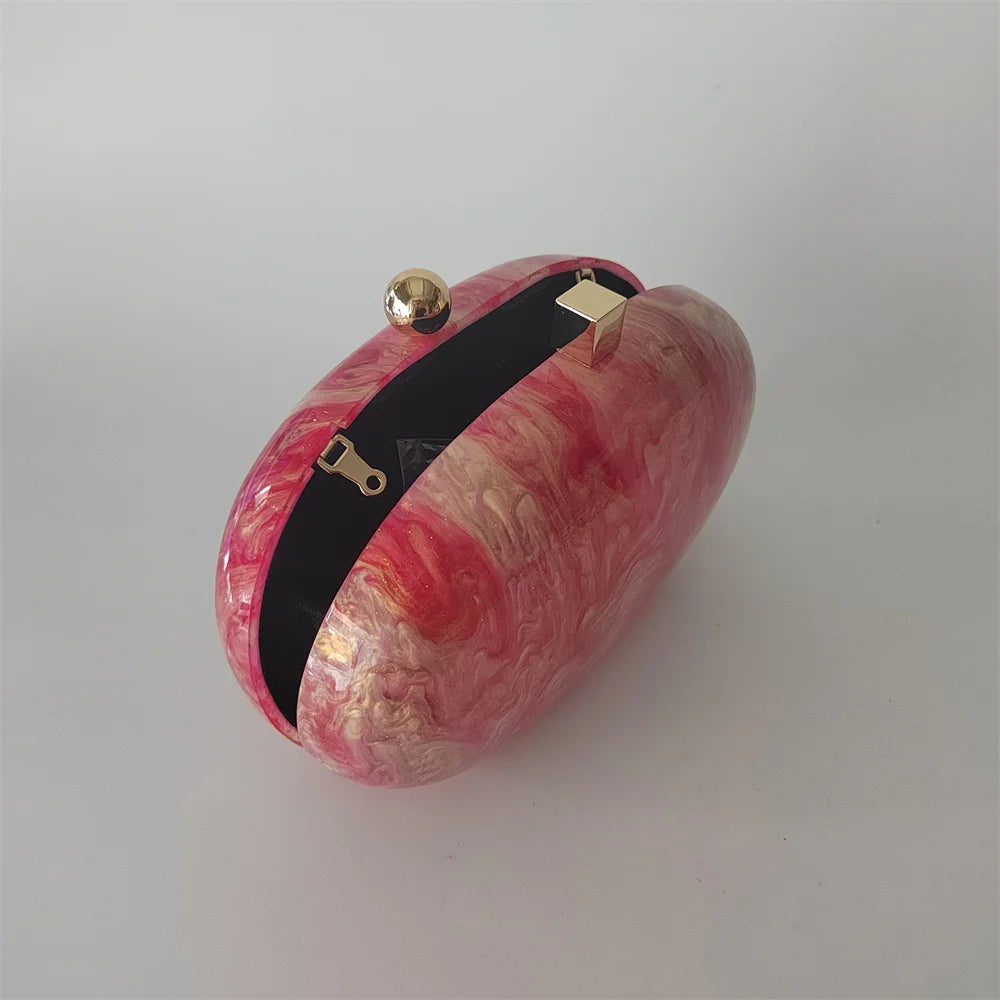 Barrel-Shaped Clutch Bag